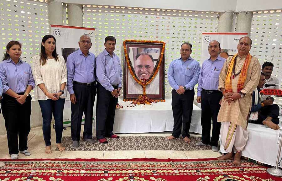 मंदिर हसौद मशीनरी डिवीज़न में जिंदल संस्थापक चैयरमैन ओ पी जिंदल की जयंती मनाई गयी