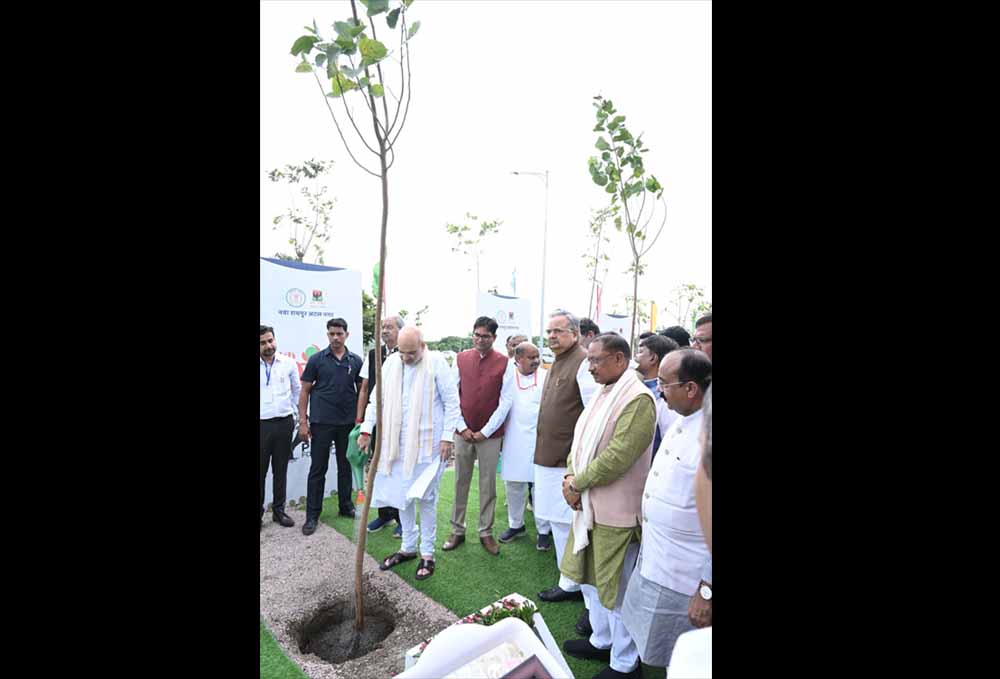 केंद्रीय गृह मंत्री अमित शाह ने ‘एक पेड़ मां के नाम’ अभियान के तहत पीपल के पौधे का किया रोपण