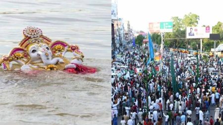 गणपति विसर्जन और ईद मिलादुन्नबी के जुलूस को लेकर दो पक्षों में तनाव, मार्ग को लेकर गर्माया मामला