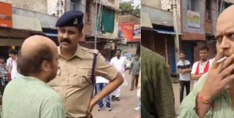 हाथ में सिगरेट, पुलिसकर्मियों से बहस... कांग्रेस नेता दिग्विजय सिंह के भतीजे और लक्ष्मण सिंह के बेटे आदित्य की दबंगई, FIR हुई दर्ज