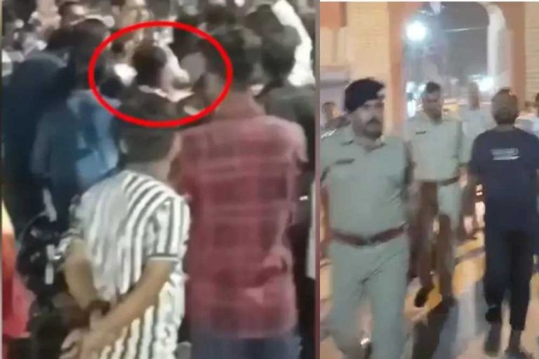 पुलिसवाले को थप्पड़ मारने वाला बीजेपी नेता अरेस्ट, सड़क पर निकाला जुलूस