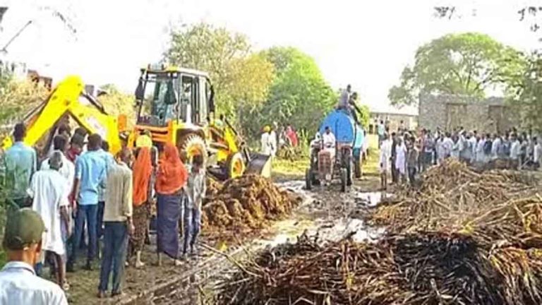 राजस्थान-केकड़ी में बाड़ों में आग से मवेशियों और गोवंश का लाखों का चारा जला